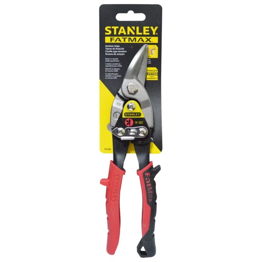 [7981] TIJERA LAMINA AVIACION IZQUIERDA STANLEY ROJA (14-562)