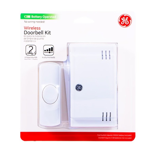 [13076] TIMBRE INALAMBRICO GENERAL ELCETRIC 2 MELODIAS (45 MTRS ALCANZE) (19247)