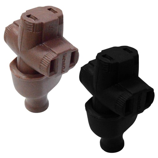 [7365] TOMA AEREO KONTIKI 15 AMP EN T X 3 NEGRA/CAFE (FC-21) RETIE