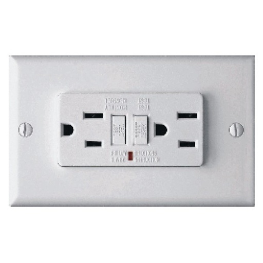 [8944] TOMA DOBLE CON PROTECCION GFCI PARA HUMEDAD GS13 (HT20640-HT20679)(GFCI GLX-15A