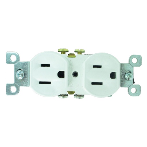 [6046] TOMA DOBLE T/L INCRUSTAR BLANCO UDUKE (U03) (HT20376)