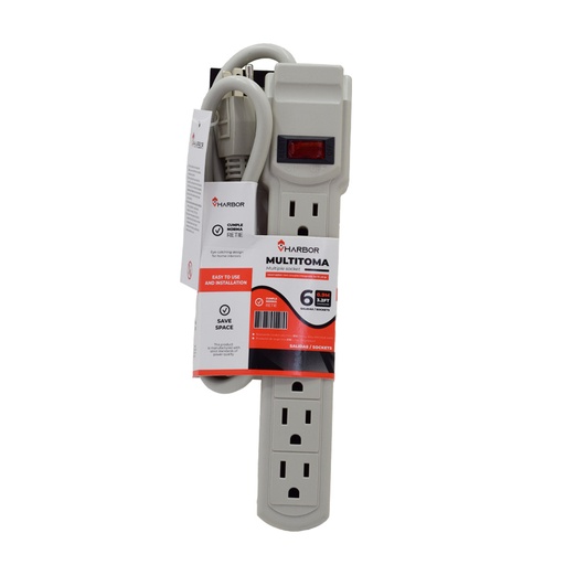 [19337] TOMA MULTIPLE  X6  CABLE DE 1MT VHARBOR(S-25-1M)