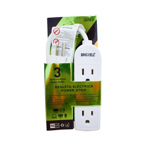 [6065C] TOMA MULTIPLE ELECTRIC X 3 SALIDAS 60CM CABLE (SB-017)