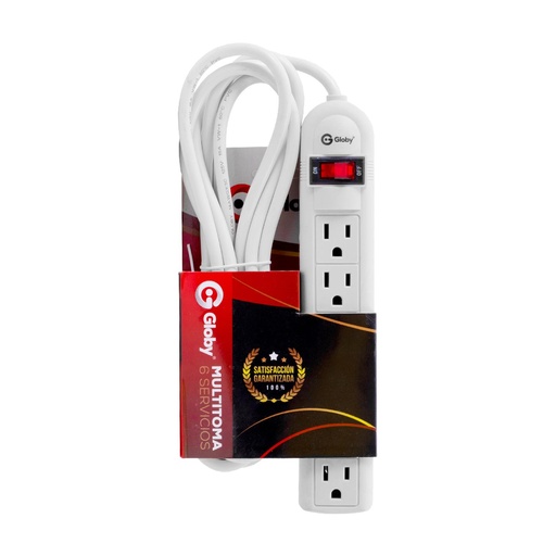 [10695C] TOMA MULTIPLE X 6 CON CABLE 5 MTS GLOBY