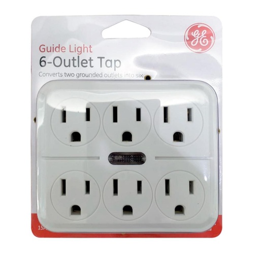 [11484] TOMA MULTIPLE X 6 PARA TOMA DOBLE GENERAL ELECTRIC 15A / 1875W (GE14470)