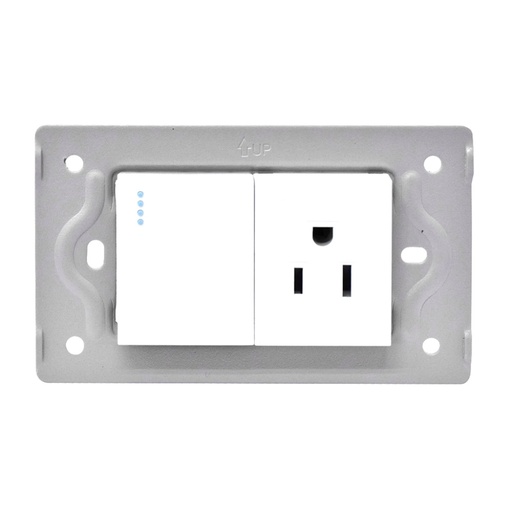 [13135] TOMA SWICHE LUXOR BLANCA INTERCAMBIABLE SIN TAPA DUKE ENERGY (V9-018)