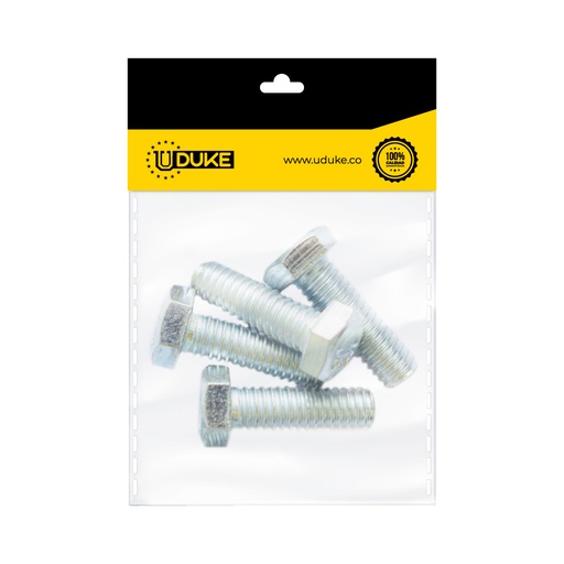 [15604K] TORNILLO HEXAGONAL 1/4*1 PQT X 4 UDUKE