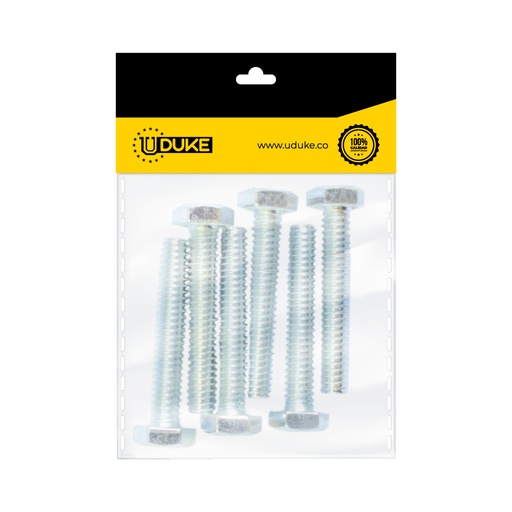 [15605K] TORNILLO HEXAGONAL 1/4*11/4 PAQ X 6 UDUKE