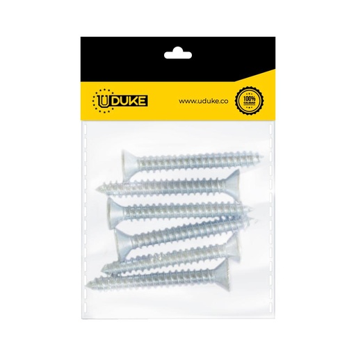 [15771K] TORNILLO LAMINA AVELLANADO PHILLIPS ZINCADO 10*11/2 PQT X 6 UDUKE