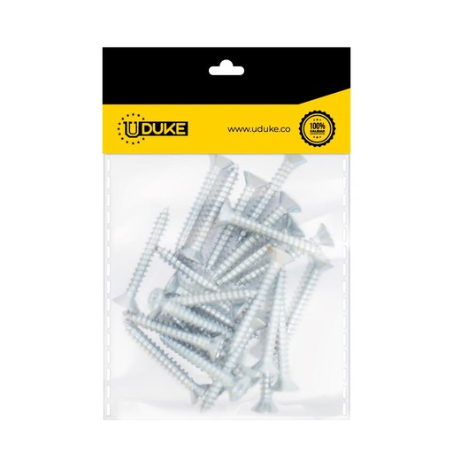 [15754K] TORNILLO LAMINA AVELLANADO PHILLIPS ZINCADO 6*3/4 PQT X 24 UDUKE
