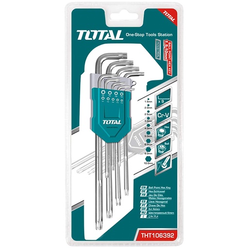 [14830] TORX INDUSTRIAL JUEGO X 9 PZS LARGO TOTAL (THT106392)