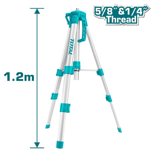 [15383] TRIPODE 1200 MM ALUMINIO TUERCAS DE 5/8 Y 1/4 TOTAL (TLLT01152)