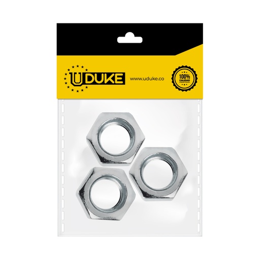 [15633K] TUERCA GALVANIZADA 1/2 PQT X 3 UDUKE