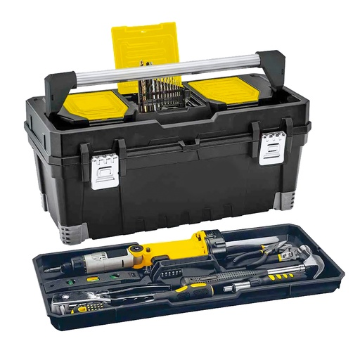 [21230] CAJA HERRAMIENTA 25 PRO CERR METALICA NEGRA RIMAX  (13630)