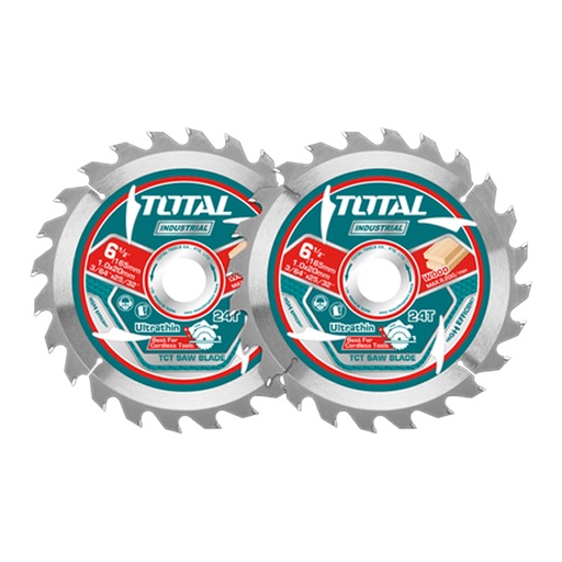 [21204] DISCO CORTE MADERA 6 1/2" JUEGO X 2 UNIDADES INDUSTRIAL  SUPER TOTAL (TAC2331653)