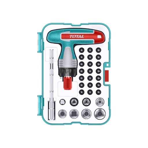 [21251] JUEGO DE DESTORNILLADORES PUNTAS INTERCAMBIABLES X 31 PZS SUPER TOTAL (TACSD30316)