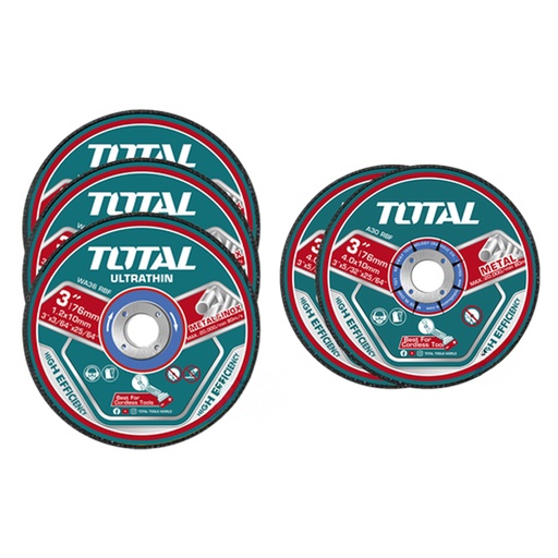 [21273] JUEGO DE DISCOS DE CORTE 3 " X 5 PZS SUPER TOTAL (TAC303768)