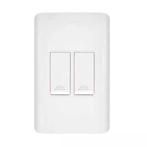 [21297] LINEA AVE  BLANCA INCRUSTRAR SWICHE  DOBLE (15011)