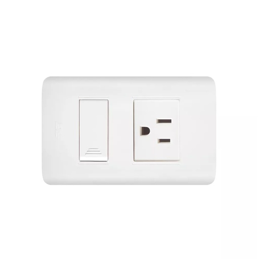 [21299] LINEA AVE  BLANCA INCRUSTRAR TOMA SWICHE (15016N)