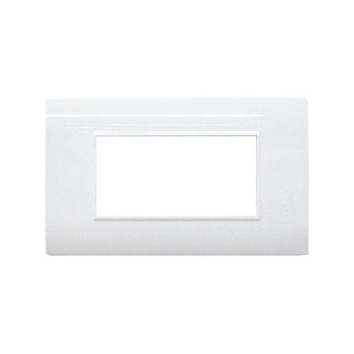 [11606] LINEA BK PLUS TAPA COLOR  BLANCA MODULO DOBLE (118K-202)(HT20732)