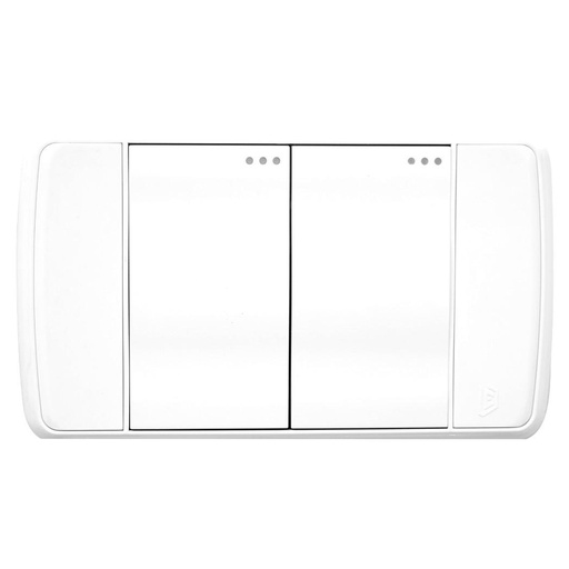 [12321] LINEA FUTURA BLANCA INCRUSTAR SWICHE DOBLE  DUKE ENERGY (V16-007)