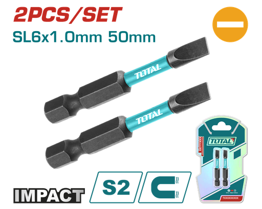 [21216] PUNTAS TALADRO IMANTADA 50MM (-) (-) JUEGO X 2 PZS INDUSTRIAL SUPER TOTAL (TACIM71SL650)