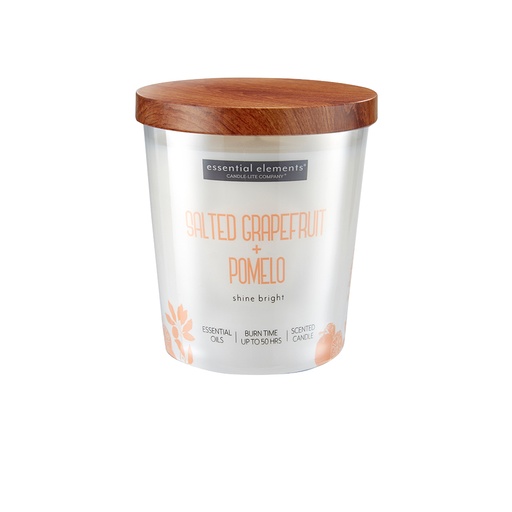 [15267] VELA 9 OZ ESSENTIAL ELEMENTS SALTED GRAPEFRUIT & POMELO CANDLE LITE (4471396)