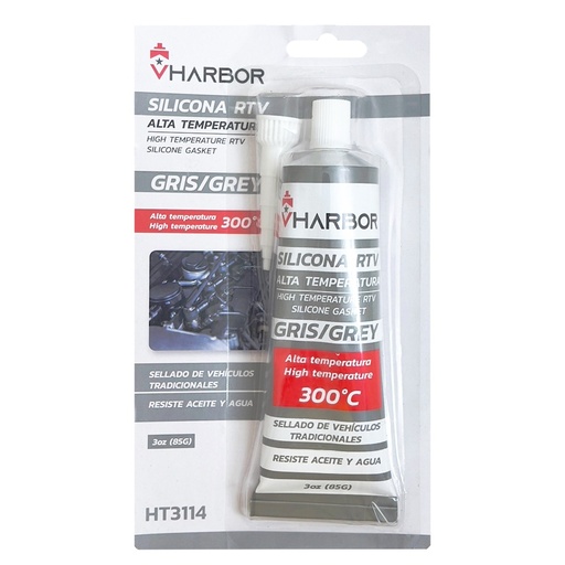 [21352] SILICONA GRIS ALTA TEMPERATURA 85G VHARBOR ( HT3114)