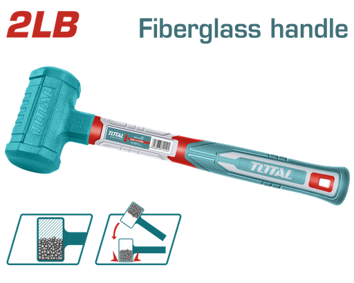 [21422] PORRA 2LB ANTIREBOTE MANGO FIBRA DE VIDRIO INDUSTRIAL SUPER TOTAL (THDBM06028)