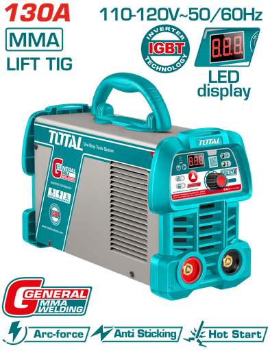 [21460] SOLDADOR INVERSOR DIGITAL 130A (MMA-LIFT TIG) 110-120V SUPER TOTAL (UTW213059)
