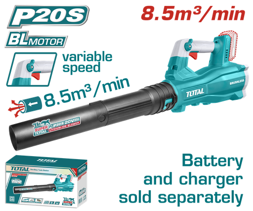 [21490] SOPLADORA INALAMBRICA 20V V/VARIABLE BATERIA Y CARGADOR NO INCLUIDO  INDUSTRIAL SUPER  TOTAL (TABLI20428)