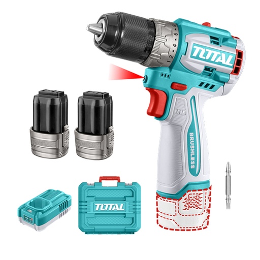 [21497] TALADRO INALAMBRICO 1/2 16V 60NM INCLUYE 2 BATERIAS 2,0AH Y CARGODOR  INDUSTRIAL SUPER TOTAL (UTDLI16682)