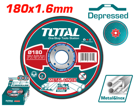 [21546] DISCO CORTE METAL/ACERO INOXIDABLE 7" SUPER TOTAL (TAC2161802)