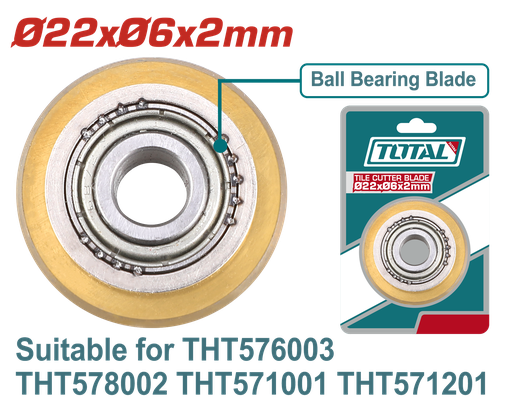 [21557] RODAJA CORTABALDOSA  CON BALINERA 22X06X2MM ADAPTABLE ( THT576003  THT578002 THT571001 THT571201) SUPER TOTAL (THT576003B)