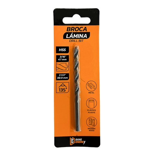 [21706] BROCA LAMINA 3/16" DUKE ENERGY (HT3232)