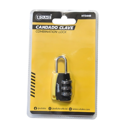 [21801] CANDADO CLAVE 3 DIGITOS UDUKE (HT3448)