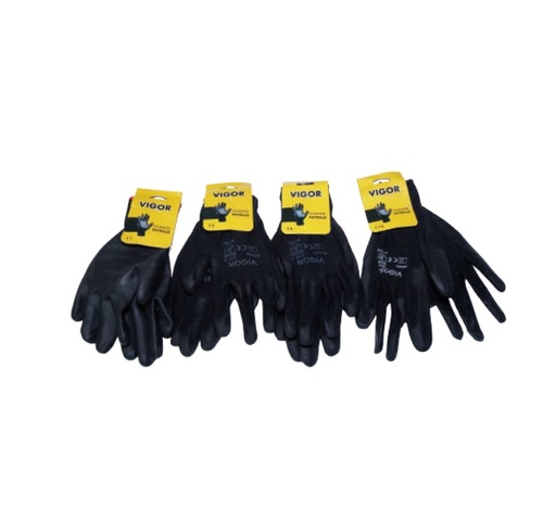 [10114B] GUANTE NITRILO SEGURIDAD NEGRO TALLA L-9 VIGOR 