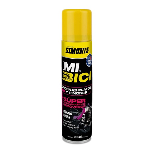 [21835] SUPERDESENGRASANTE SIMONIZ MI BICI REMOVEDOR CADENAS, PLATOS Y PIÑONES  220 (SIM-209732)