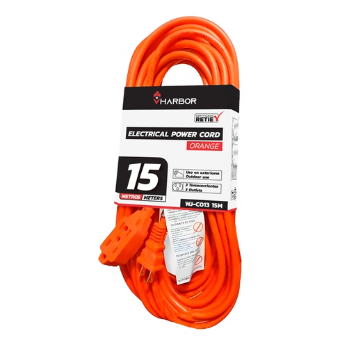 [21845] EXTENSION NARANJA 15M VHARBOR (WJ-C013-15M) 