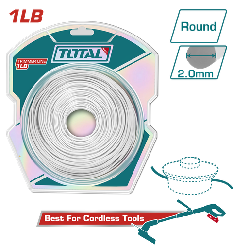[21850] NYLON GUADAÑADORA  CUADRADO 2,2MM -1LB  INDUSTRIAL TOTAL (TALS2001)