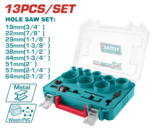 [21929] SIERRA COPA BIMETAL JUEGO X 13PCS TOTAL (TACSH0132)