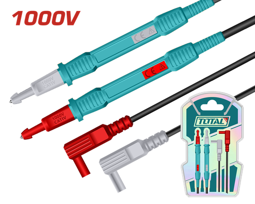 [21895] CABLE DE PRUEBA PARA MULTIMETRO 1000V 100CM INDUSTRIAL SUPER TOTAL (TMT31001)