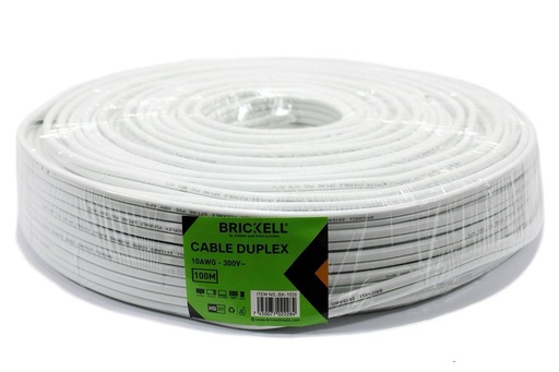 [21931] CABLE DUPLEX 2 X 10  (BK-1026) (RETIE)
