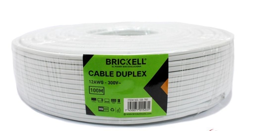 [21932] CABLE DUPLEX 2 X 12  (BK-781) (RETIE)