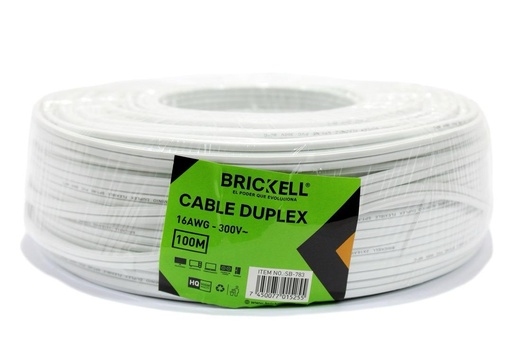 [21934] CABLE DUPLEX 2 X 16  (BK-783) (RETIE)