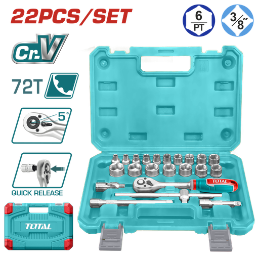 [21965] RACHE CON COPAS 3/8" X 22 PZS INDUSTRIAL SUPER TOTAL (THT381221)