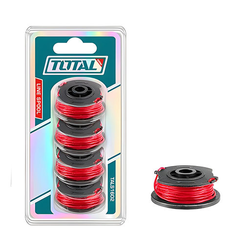 [22001]  NYLON GUADAÑADORA 1.6MM X 5MTS JUEGO X 4 PZS INSDUSTRIAL SUPER TOTAL (TALS1602)