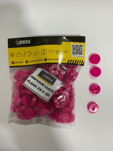 [735F] EMPAQUE ECONOMICO GRIFO SILICONADO FUSCIA (BOLSA X 100) (PRECIO X BOLSA)