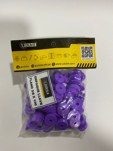 [735L] EMPAQUE ECONOMICO GRIFO SILICONADO LILA (BOLSA X 100) (PRECIO X BOLSA)