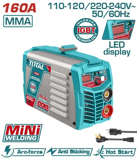 [22104] SOLDADOR INVERSOR DIGITAL 160A (MMA) 110-220V INDUSTRIAL SUPER TOTAL (UTW21606)